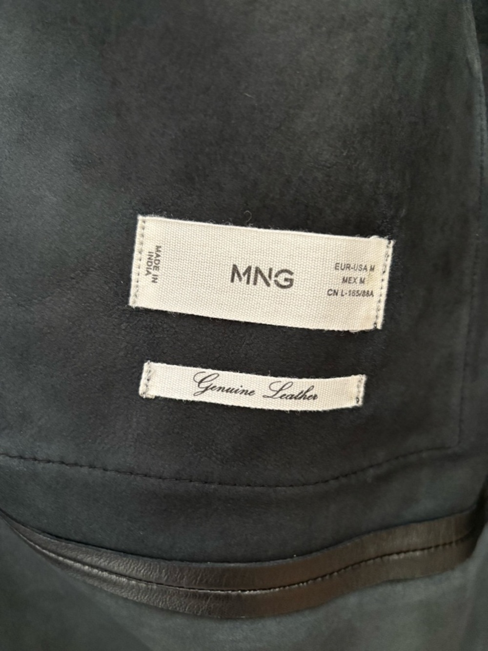 Mango Black Leather Button-Front Shacket - Picture 6 of 9